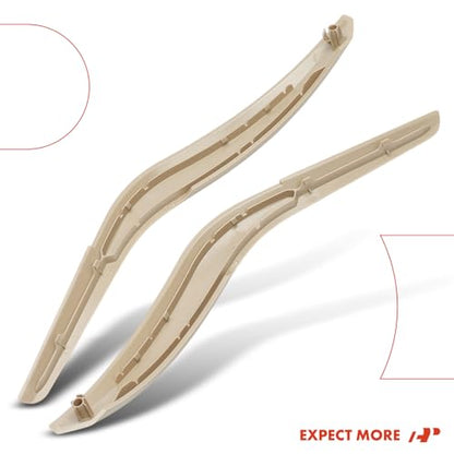 A-Premium Pair Door Armrest Brackets Compatible with BMW E84 Series X1 2010-2015, Door Handle Cover 2-PCS, Driver and Passenger Side, Beige, Inner Door Grab Handle - Replace # 51412991777, 51412991778