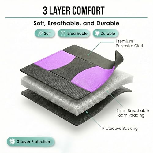 FH Group Car Seat Covers Full Set Cloth - Universal Fit Automotive Seat Covers, Low Back Front Seat Covers, Solid Back Seat Cover, Washable Car Seat Cover for SUV, Sedan and Van Purple - color: Purple, style: Seat Cover Full Set