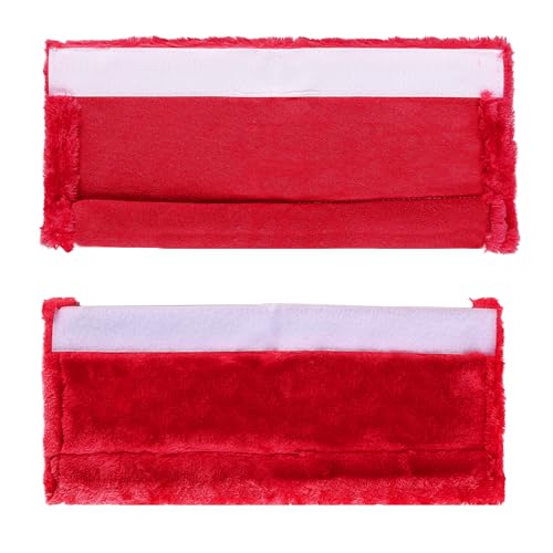Soft Faux Fur Universal Fit Seatbelt Cover Car Truck SUV Airplane Seat Belt Shoulder Pad for Carmera Backpack Straps Neck Cushion Protector Extra Long 15.7in Red - color: Red, size: 15.7in 1pack