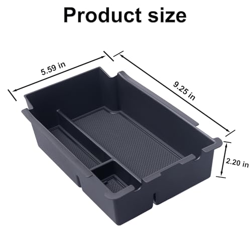 Center Console Organizer Tray Compatible with 2024 2025 2026 Subaru Impreza and Subaru Crosstrek Accessories ABS Material Insert Armrest Storage Box