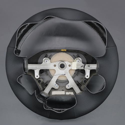 MEWANT Hand Stitch Steering Wheel Cover for Dodge Ram 1500 2002-2003 Dodge Ram 1500 Steering Wheel Wrap Truck Accessory - color: Black Real Leather&Black Thread