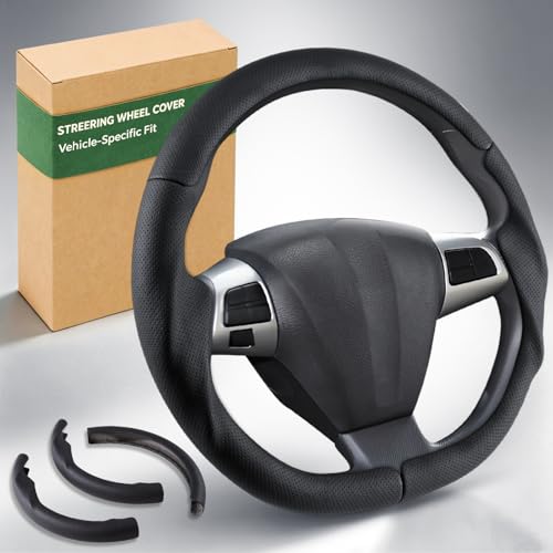 Aimato Customized Steering Wheel Cover for Toyota Corolla Sport 2011-2013, Thin,Anti-Slip,Scratch-Resistant Exclusive Car Accessory for Toyota, Nappa Black - color: Nappa Black, size: For Corolla 2011-2013