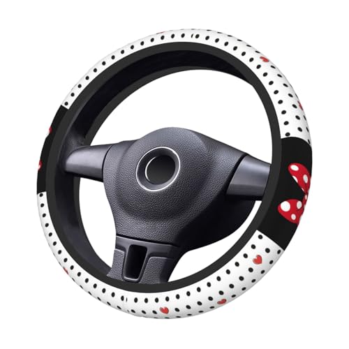 Cute Polka Dot Steering Wheel Cover Universal 15 Inch Car Accessories Protector for Women Men - color: Cute Polka Dot-20