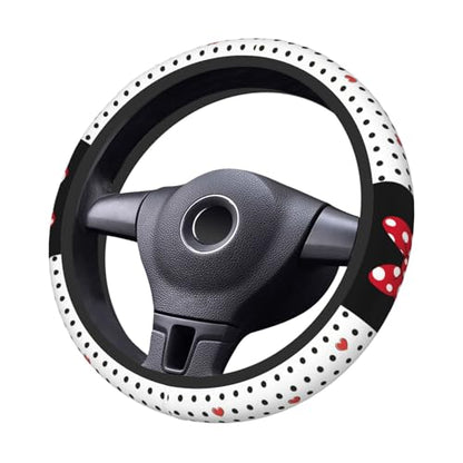 Cute Polka Dot Steering Wheel Cover Universal 15 Inch Car Accessories Protector for Women Men - color: Cute Polka Dot-20
