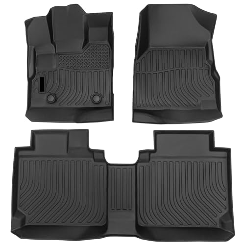 Floor Mats Compatible with 2010 2011 2012 2013 2014 2015 2016 2017 Equinox Terrain All-Weather TPE Rubber Floor Liners 2 Row Carpets Black
