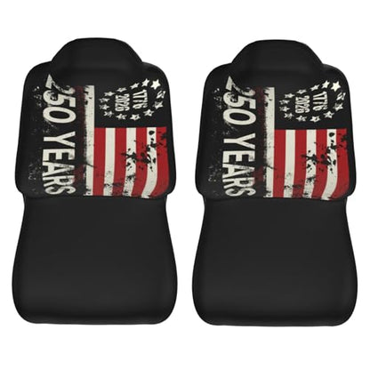250 Years Anniversary Front Seat Covers 2 Pack, Vehicle Seat Protector Car Mat Covers, Fit Most Bucket Seats - color: 250 Years Anniversary