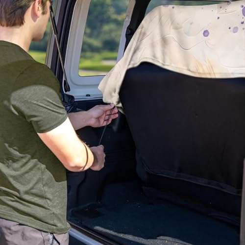 Hummingbird Daisy Lavender Print Back Seat Cover for Car Trucks Van SUV, Waterproof Rear Bench Towel Seat Covers for Dogs Kids, Non-Slip Auto Backseat Protector, Machine Washable - color: Hummingbird Daisy Lavender