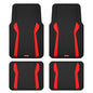 Rubbermaid Car Floor Mats Full Set,Premium Heavy Duty All-Weather Car Mats– Rugged Rubber with Brushed Aluminum Inserts, Universal Trim-to-Fit, Anti-Slip Backing for Cars, SUVs, Trucks & Vans - Red - color: Red