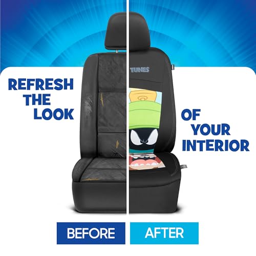 Looney Tunes Car Seat Covers – 2-Piece Front Seat Covers Featuring Bugs Bunny, Marvin the Martian, Taz & Daffy Duck – Universal Fit for Cars Trucks SUV Seat Covers for Car Cute Cartoon Car Accessories - size: 2 Front, style: Looney Tunes