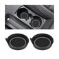 2PCS Car Cup Holder Coaster, Silicone Non-Slip Vehicle Cup Recessed Mats, Waterproof ＆ Sift-Proof Automotive Interior Insulation Drink Insert Pads, Universal Fit (Gray/Black) - color: Gray/Black