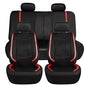 FH Group Full Set Faux Leather Car Seat Covers - Universal Fit, Low Back Front Seat Covers, Airbag Compatible, Split Bench Rear, Seat Cover for SUV, Sedan, Red - color: Red, style: Seat Covers