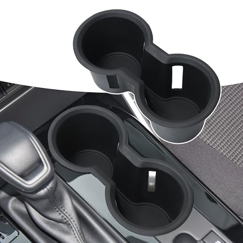 Cup Holder for 2020-2024 Toyota Highlander Center Console Cup Holder Insert Silicone Protector Mat Pad Cupholder Coaster Liner for 2021 2022 2023 Highlander Interior Decoration Accessories Black - size: for Toyota Highlander 2020-2024