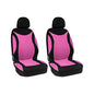Car Front Seat Cover Set, Waterproof Vehicle Frontseat Protector with Removable Headrest, Washable Automotive Interior Seat Accessories, Universal Fit (Black/Pink) - color: black/pink