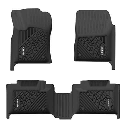 LASFIT Floor Mats for Jeep Grand Cherokee 2016-2021 5-Seat, for Dodge Durango 2016-2026 5-Seat (Not for 6-Seat), All Weather TPE Custom Fit Trunk Liners Car Floor Mats Black - style: Grand Cherokee 2016-2021 Floor Mats
