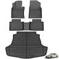 KARPAL Floor Mats Fit for Toyota Camry 2018-2024 FWD Only (Not Fit Hybrid or AWD), Custom Fit All Weather TPE Floor Liners, 1st & 2nd Row & Cargo Liner, Camry Accessories - style: 2018-2024 | For Toyota Camry | 1st & 2nd & Cargo