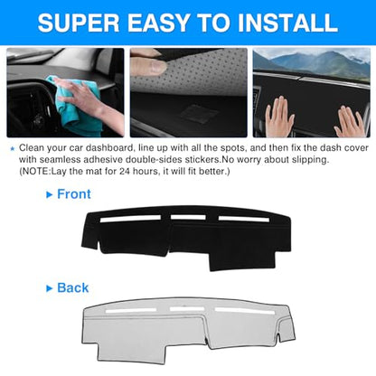 Autorder Dashboard Cover Mat for 1986-1993 Nissan Pathfinder D21 Accessories Dash Cover Upgrade Velvet Dash Mat Sunshade Glare UV Rays Protector - size: 1986-1993 Nissan Pathfinder