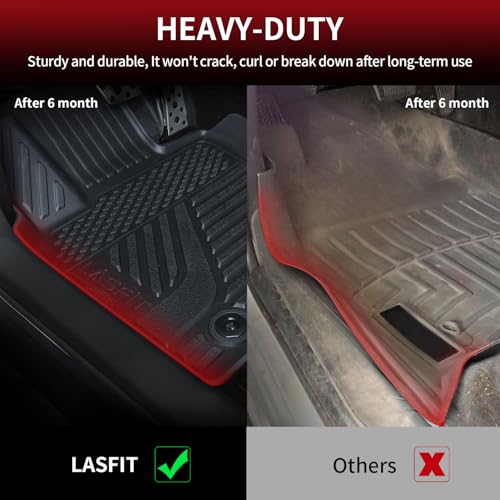 LASFIT Floor Mats&Trunk Mat for Toyota Camry 2025-2026 Hybrid/LE/SE/XLE/XSE, All Weather Custom Fit TPE Floor Liners for Camry 2025 Front & Rear Full Set Car Mats, Black.
