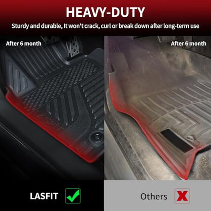 LASFIT Floor Mats&Trunk Mat for Toyota Camry 2025-2026 Hybrid/LE/SE/XLE/XSE, All Weather Custom Fit TPE Floor Liners for Camry 2025 Front & Rear Full Set Car Mats, Black.