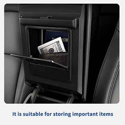 Armrest Hidden Storage Box for Tesla Model Y (2020-2024) & Model 3 (2016-2023), Center Console Armrest Secret Compartment, Not for Model Y Juniper(2025/26) & Model 3 Highland (2024/25/26)