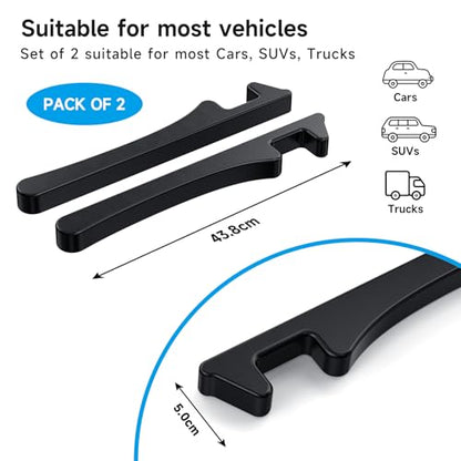 Car Seat Gap Filler Set of 2, Seat Side Gap Filler Fill Gap Between Seat & Console with Double-Sided Textured Design Soft Foam For Car SUV Truck, Seat Crevice Blocker Stop Things from Dropping - color: Jet Black