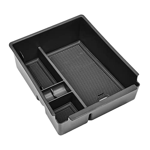 Center Console Organizer Tray Compatible with Hyundai Tucson Limited 2022 2023 2024 Tucson Hybrid Accessories, Automatic Transmission Only,SEL Only for Hybrid SEL,Armrest Secondary Storage Box,Black