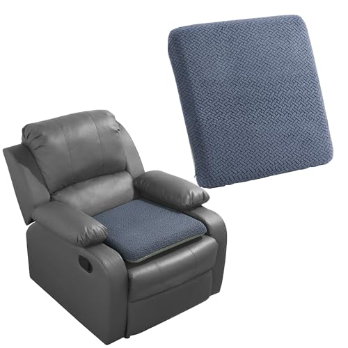 HOMBYS Tufted Furry Recliner Seat Cushion for Elderly Foam Curved Edge Large Square Seat Cushion for Recliner Chair, Floor Pillow, Office Chair, Car, No Pressure on Thighs(Grey) - color: Grey, size: 20*20*3in