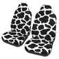 Car Seat Covers for Front Seat Only Black Cow Pattern Car Seat Covers Bucket Seat Covers for Sedan, SUV, Truck, Universal fit Automotive Seat Cover for Sedan, SUV, Truck, Breathable - color: Black Cow