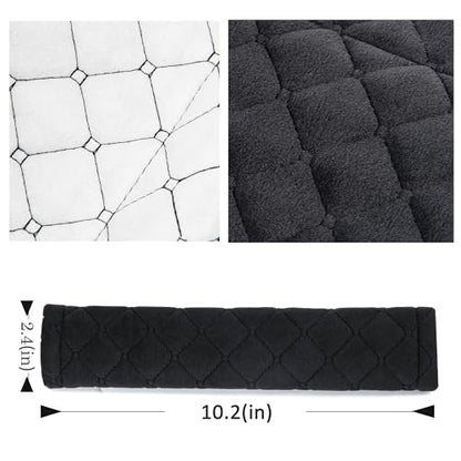 Amooca Soft Auto Seat Belt Cover Seatbelt Shoulder Pad 2 PCS for a More Comfortable Driving Compatible with All Cars and Backpack Black - color: B: Black