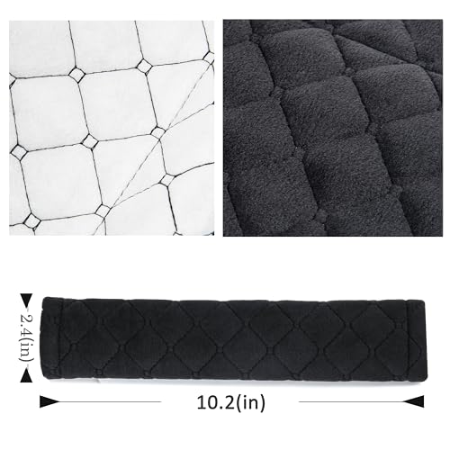 Amooca Soft Auto Seat Belt Cover Seatbelt Shoulder Pad 2 PCS for a More Comfortable Driving Compatible with All Cars and Backpack Black - color: B: Black