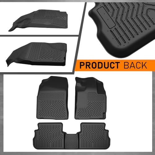 G-PLUS Floor Mats Compatible with Toyota Corolla/Matrix 2009-2013/Fits Pontiac Vibe 2009-2010 TPE All Weather Full Cover Protection 3 Piece,Black Floor Liners - size: 2009-2013|Fit Toyota Corolla|3PCS