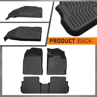 G-PLUS Floor Mats Compatible with Toyota Corolla/Matrix 2009-2013/Fits Pontiac Vibe 2009-2010 TPE All Weather Full Cover Protection 3 Piece,Black Floor Liners - size: 2009-2013|Fit Toyota Corolla|3PCS
