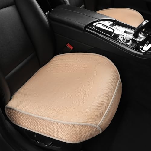 2pcs All-Season Car Seat Wraps Khaki - Breathable Car Seat Covers with Anti Slip Bottom - Durable Auto Seat Cushions Universal Fit for Vehicles Cars SUV Trucks Front Seats - color: Front Seat Covers Khaki