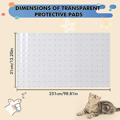 Heavy Duty Doorway Carpet Protector, Heavy Duty Plastic Prevents Cats and Dogs from Scratching your Carpet and Rugs at Doorways Non-Slip 8.2Ft Floor Runner Thicker for Better Protection and Durability