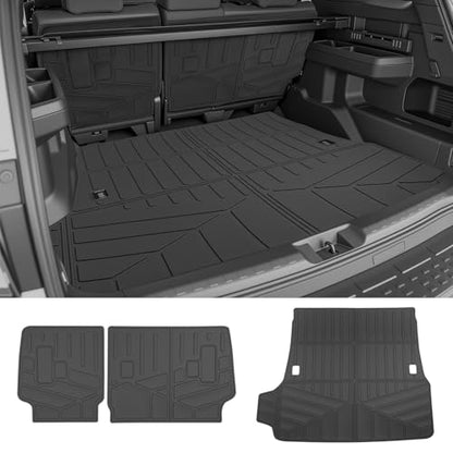 Cargo Liners for 2025 2026 Toyota 4Runner 5 Seats Gas, Trunk Mat with Seat Back Cover All Weather Rear Cargo Mat Backrest Protector Accessories (Not for Hybrid EV&i-Force MAX) - size: 5Seats-Trunk+Seatback Mats