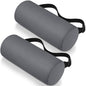 2 Pcs Lumbar Roll Support Pillow Low Back Lumbar Support Office Seat Cushion with Adjustable Strap and Washable Cover for Travel Gaming Chair Car Seat Pain Relief(Grey) - color: Grey