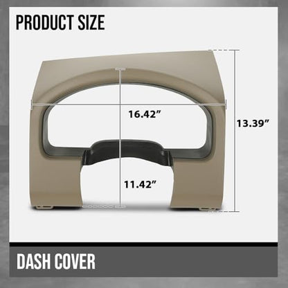 ALLGOOD Dashboard Instrument Cluster Cover Panel Dash Bezel Trim, Compatible with Ford F150 2004-2008, Beige - color: Beige