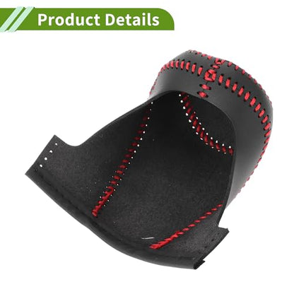 Gear Shift Knob Cover for Chevrolet Cruze 2017-2019 Anti-Slip Black Red Stick Shifting Handle Protector Faux Leather 1 Pc