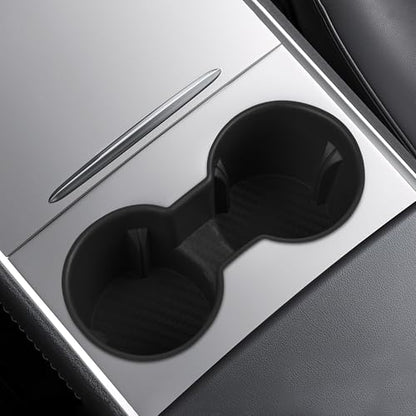 frani Center Console Cup Holder Designed for Tesla Model 3 2021-2023 Model Y 2021-2025,Tesla Interior Center Console Accessories Black - color: Black, style: M3 2021-2023/MY 2021-2025
