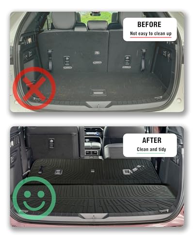 Cargo Liner Compatible with 2024-2025 CX-90 Trunk Mat Cargo Mat Back Seat Cover Protector (Backrest Mats+Trunk Mat) - size: FOR CX-90 2024+