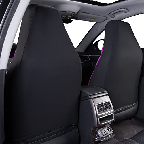 Flying Banner Butterfly car seat Covers ful Set Fashion Universal Lady Woman Female Rear Bench Split Colorized (2 Fronts, Purple) - color: Purple, size: 2 Fronts
