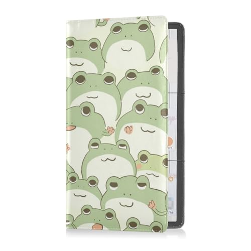 linqin Car Registration and Insurance Card Holder, Cute Frog Kiddie Glove Box Organizer Card Document Wallet - color: Cute Frog Kiddie