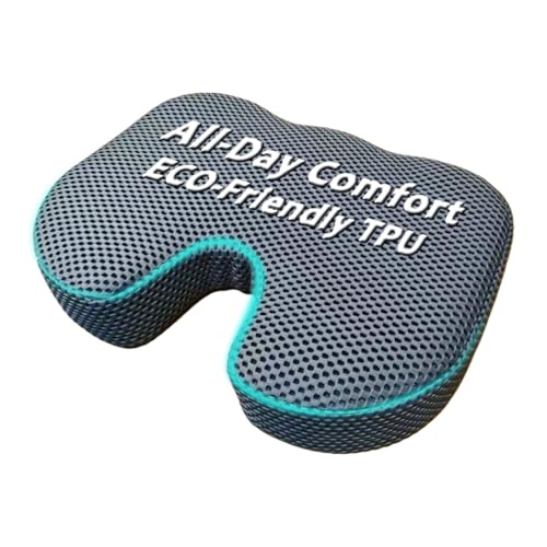 U-Shaped TPU Seat Cushion – Breathable, Easy-Wash & Durable for Long Sitting, Office Chair, Wheelchair & Car Use Pressure Relief Pad with Hole for Tailbone Donut（Grey） - color: U-shaped Gray