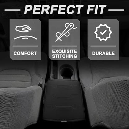 Center Console Armrest Cover Fit for Nissan Frontier 2005-2021 & Xterra 2005-2015 Accessories, Comfort Armrest Pad Console Lid Cushion Vegan Leather Regular Thick - size: 7) 05-21 |Frontier| Black, Regular