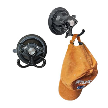 Heavy-Duty Suction Cup Hooks Hook removGlass Suction Cup with Hook able Door and Window Suction Cups with Dual Hooks for Hanging Items in Cars, Kitchens, bathrooms, etc. 2-Piece Set - style: vacuum