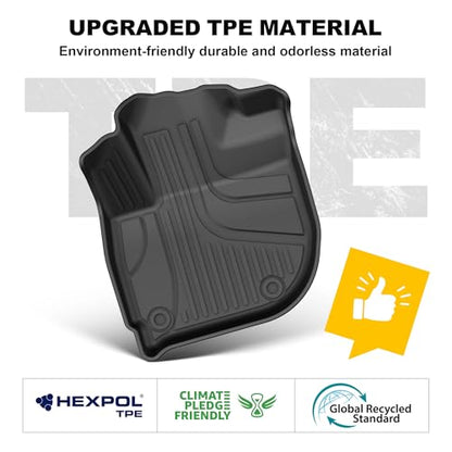 Floor Mats Fit for Honda HR-V HRV 2016-2022 - Front and Rear Row Liner Automotive Floor Mats - All-Weather Protection TPE Car Floor Liners HRV Accessories Black