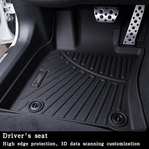 All Weather Floor Mats for Honda CRV 2016 2015 2014 2013 2012 2011 TPE Rubber Liners CR-V Odorless Anti-Slip Car Floor Liners-1st & 2rd Row & Cargo Mat Covering The Backrest Full Set - size: 12-16丨CRV full mat