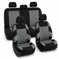 FH Group Full Set Travel Master Car Seat Covers, Airbag and Split Rear Car Seat Cover Universal Fit Interior Accessories for Cars Trucks SUV, Automotive Seat Covers, Gray - color: Gray, style: Full Set