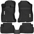 OEDRO Floor Mats for 2018-2023 Subaru Crosstrek / 2018-2023 Impreza, Custom Fit for Subaru Crosstrek Accessories TPE All Weather Waterproof Car Floor Mats, Black - size: 2018-2023, style: 1st & 2nd Row