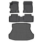 GINOWY-Floor Mats & Cargo Liner for Honda Civic 2012-2015 Civic & Civic Si Only Sedan (Not Coupe) TPE All Weather Civic Car Mats Non-Slip Trunk Mat Floor Liners Waterproof Accessories Black - style: 14) for Honda Civic 2012-2015 Full Set