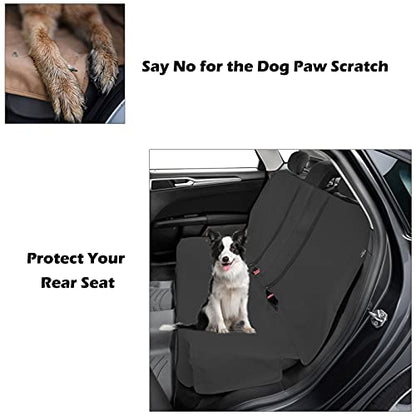 Big Ant Black Waterproof Rear Bench Car Neoprene Padded Back Seat Cover for Cars, Car Seat Covers for Kids Dogs, Universal Fit for Auto Truck Van SUV